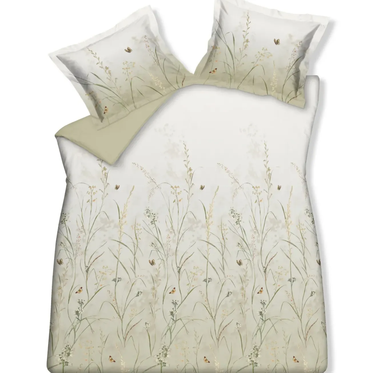 Bath & Living Vandyck Duvet cover BUTTERFLIES Light Olive 240x220 cm (SAM123101)