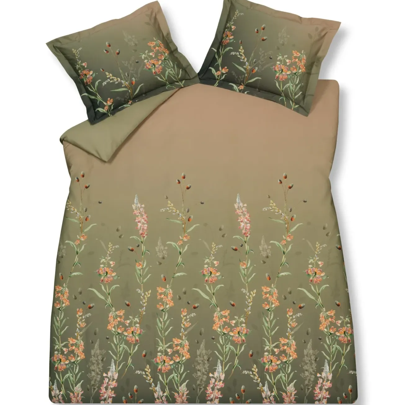 Bath & Living Vandyck Duvet cover CHARMING HAZEL Olive 200x220 cm (satin) SASA21207