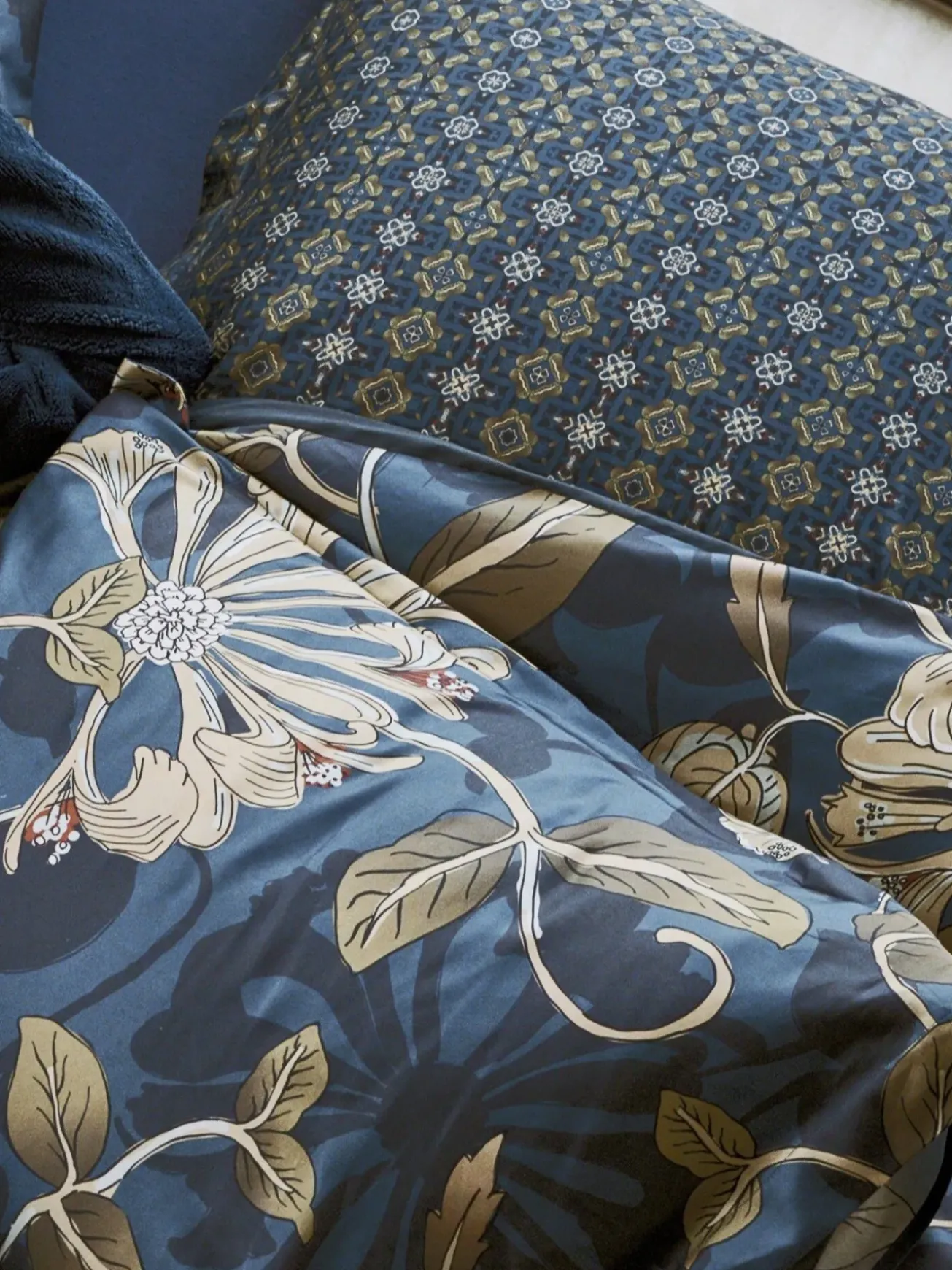 Bath & Living Vandyck Duvet cover ENERGIZE Blue Ink 140x220 cm (satin cotton)