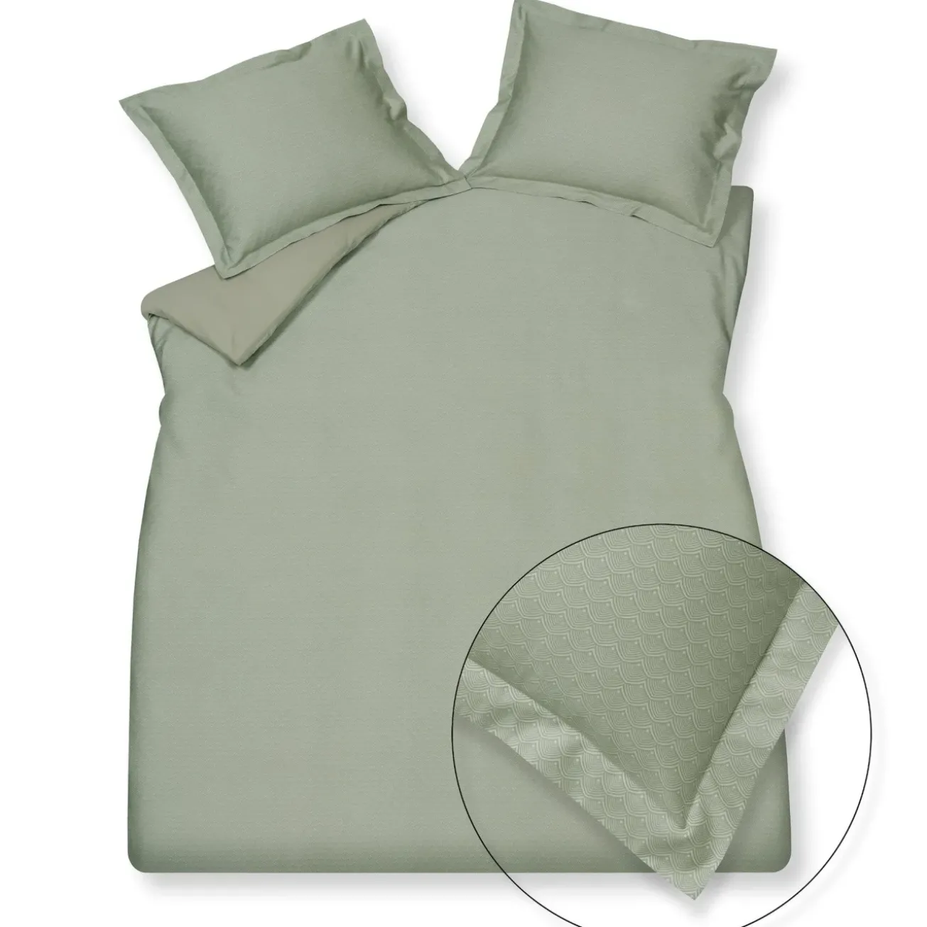 Bath & Living Vandyck Duvet cover FIZZY Pale Olive 200x220 cm (satin) SASA22104