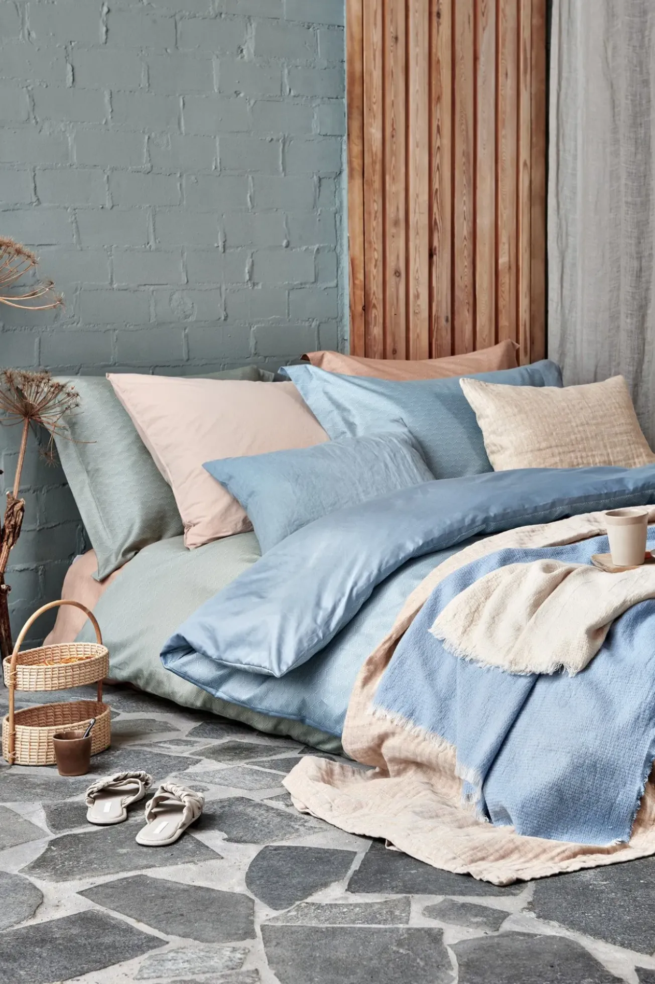 Bath & Living Vandyck Duvet cover FIZZY Pearl Blue 140x220 cm (satin) SASA22104