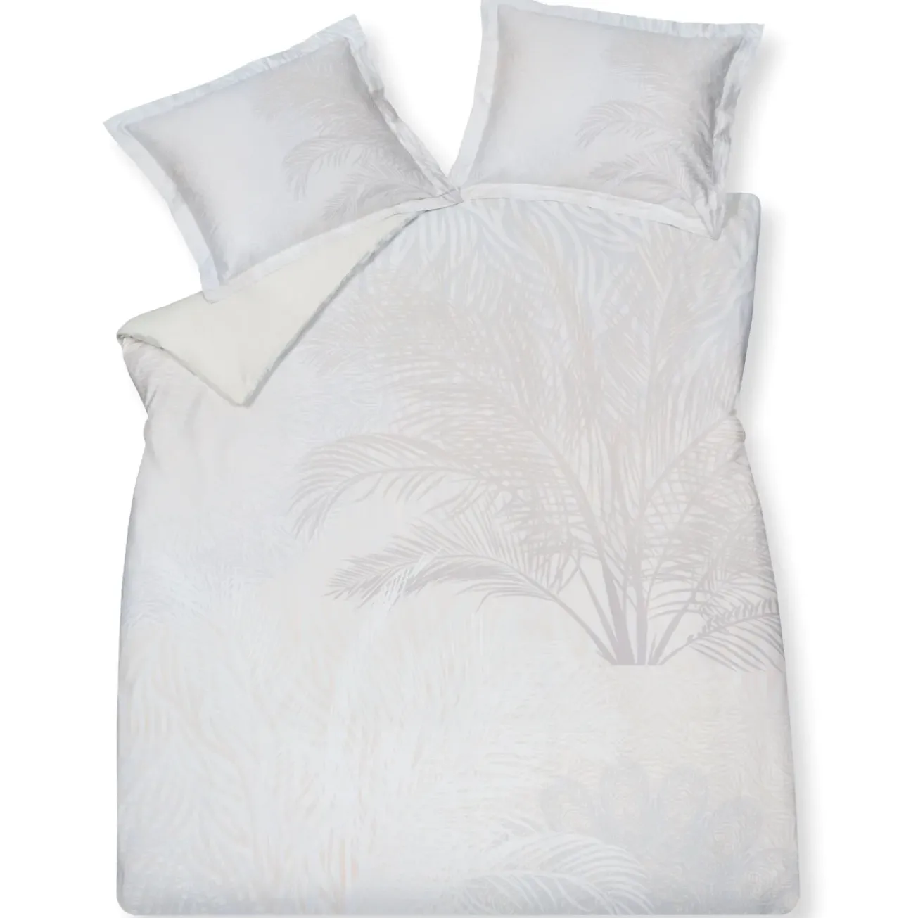 Bath & Living Vandyck Duvet cover FLOWER PATTERN Cream Tan 240x220 cm (satin cotton)