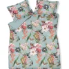 Bath & Living Vandyck Duvet cover FLOWER MIX Pearl Blue 200x220 cm (satin cotton)