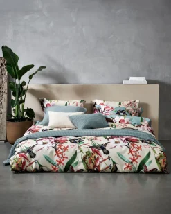 Bath & Living Vandyck Duvet cover FLOWER MIX Cream Tan 240x220 cm (satin cotton)