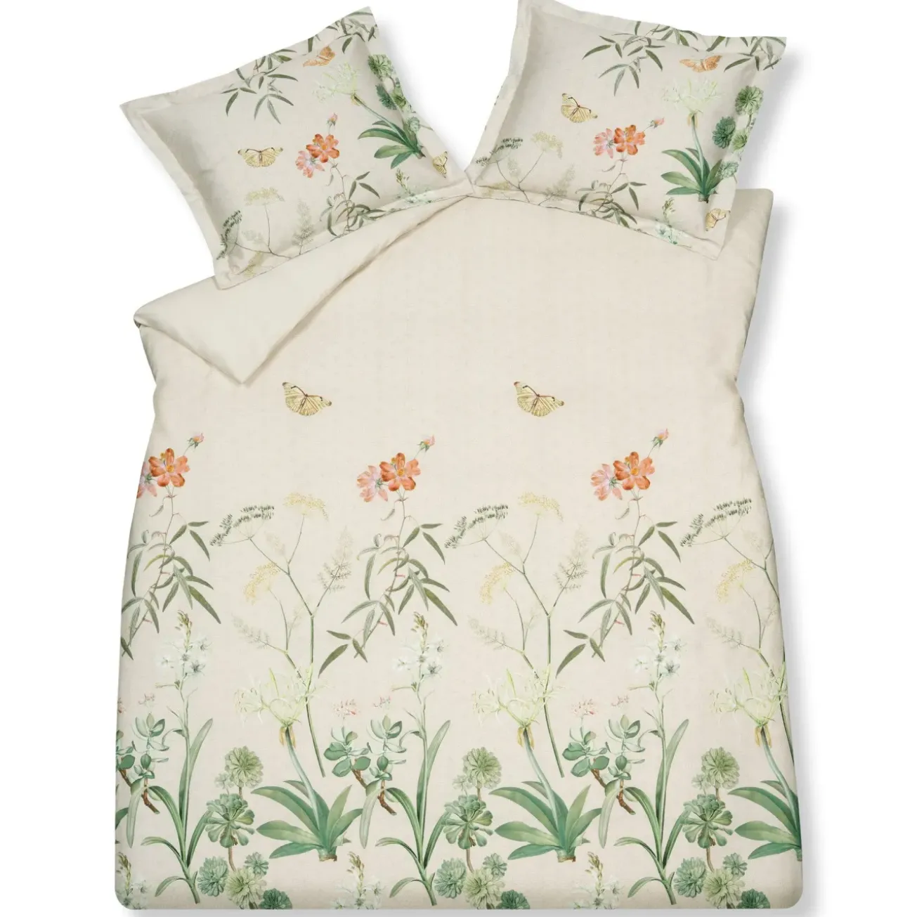 Bath & Living Vandyck Duvet cover FLOWER GARDEN Cream Tan 240x220 cm (SAM123104)