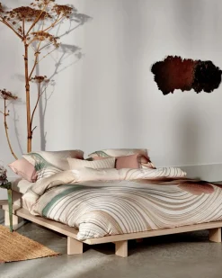 Bath & Living Vandyck Duvet cover FLOWING Cream Tan 140x220 cm (satin cotton)