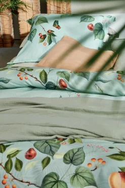 Bath & Living Vandyck Duvet cover FRUIT GARDEN Light Green 240x220 cm (satin cotton)