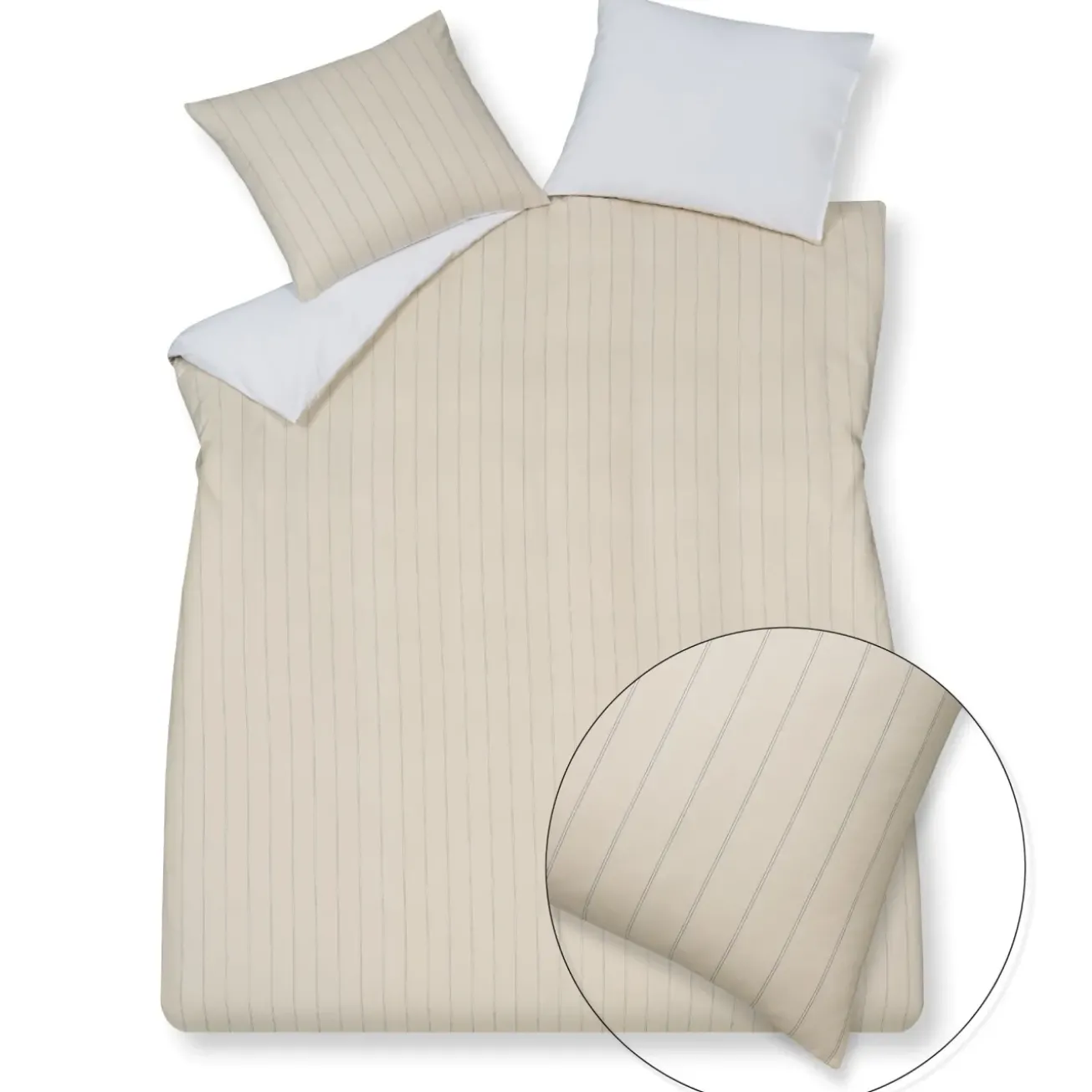 Bath & Living Vandyck Duvet cover HOME Puglia Cream Tan 240x220 cm (percale cotton)