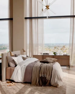 Bath & Living Vandyck Duvet cover HOME Milano 240x220 cm, color Taupe (satin cotton)