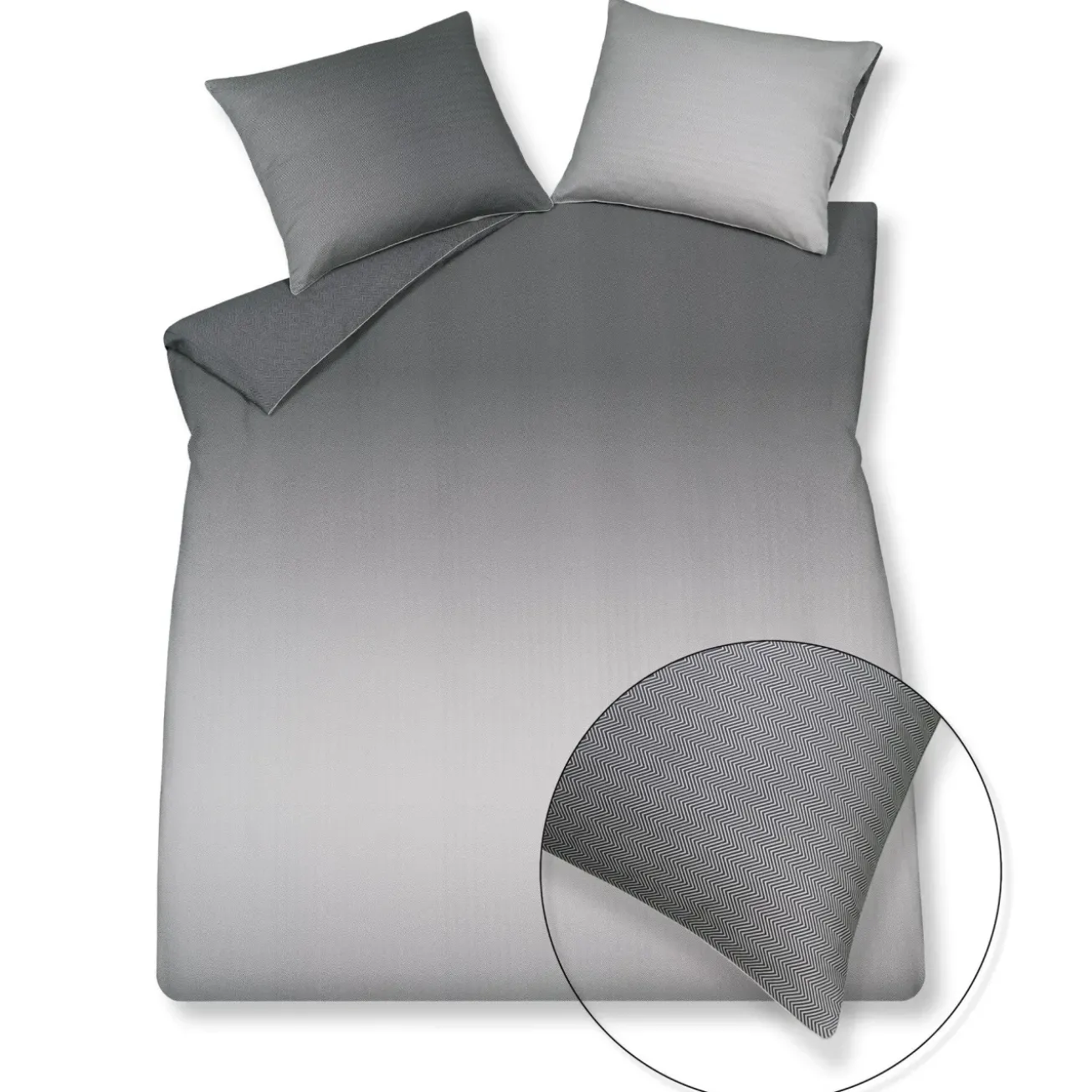 Bath & Living Vandyck Duvet cover HOME Milano Off Black 140x220 cm (satin cotton)