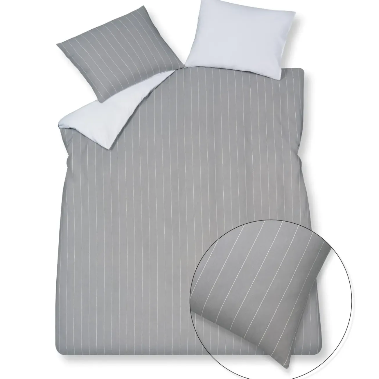 Bath & Living Vandyck Duvet cover HOME Puglia Gray 240x220 cm (percale cotton)