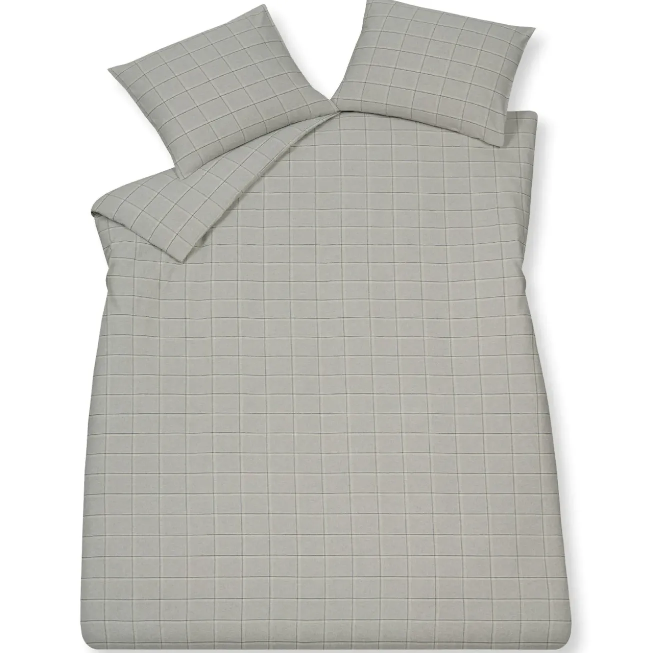 Bath & Living Vandyck Duvet cover MALMO Coolgrey 240x220 cm (flannel)