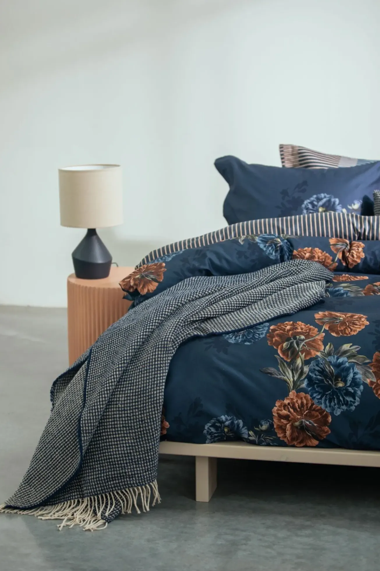 Bath & Living Vandyck Duvet cover MIDNIGHT HOUR Blue Ink 140x220 cm (satin cotton)