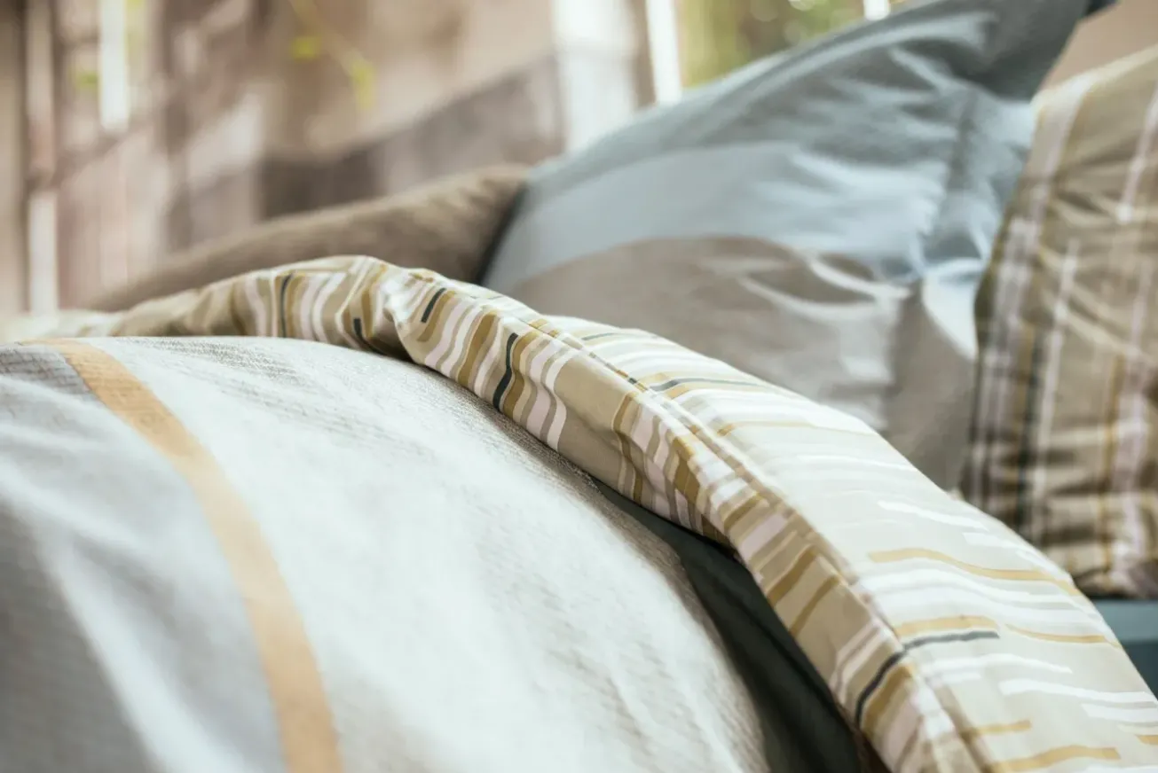 Bath & Living Vandyck Duvet cover MORNING MATCHA smoke green 140x220 cm (cotton)