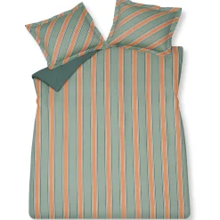 Bath & Living Vandyck Duvet cover PREPPY STRIPE Smoke Green 240x220 cm (satin cotton)