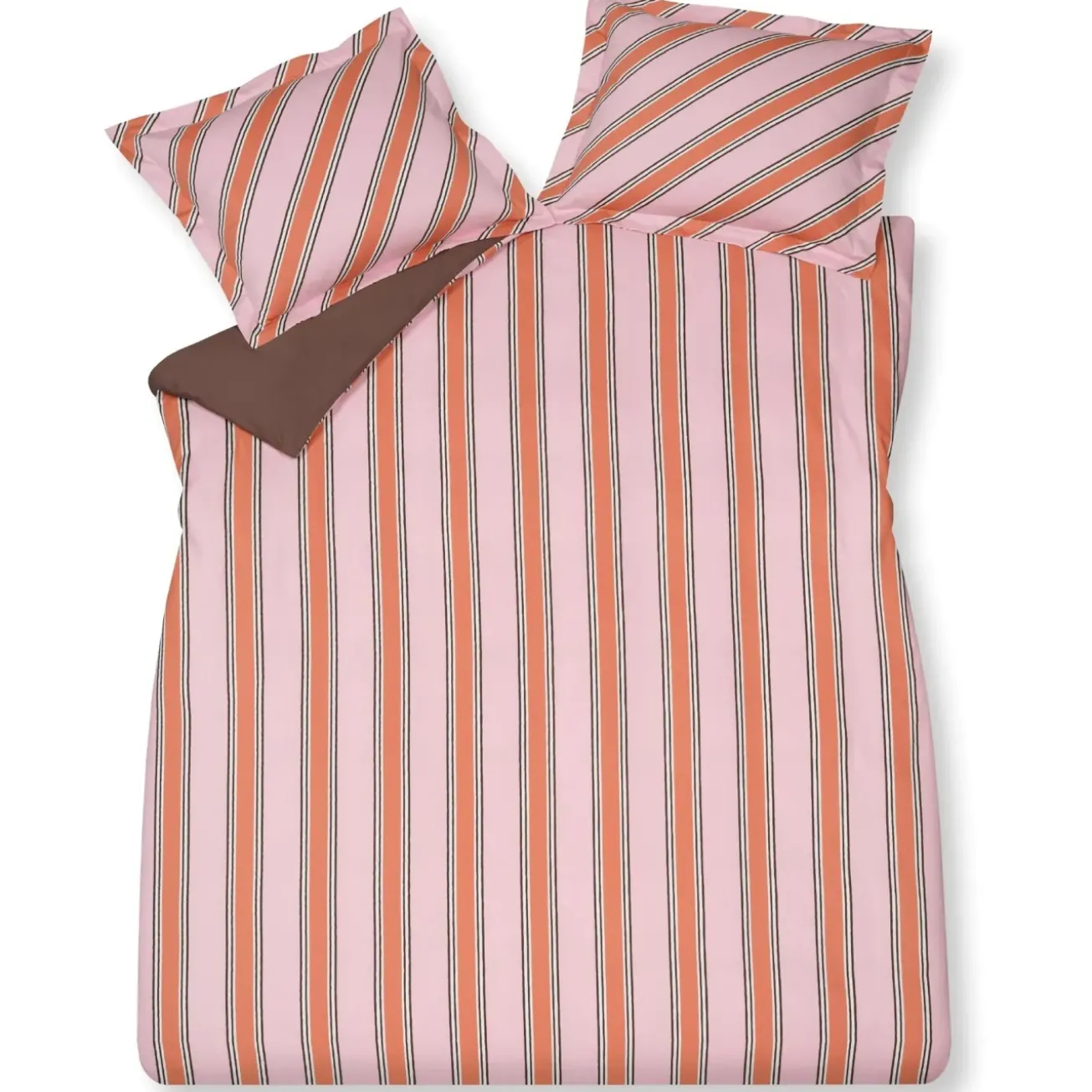 Bath & Living Vandyck Duvet cover PREPPY STRIPE Pink 140x220 cm (satin cotton)