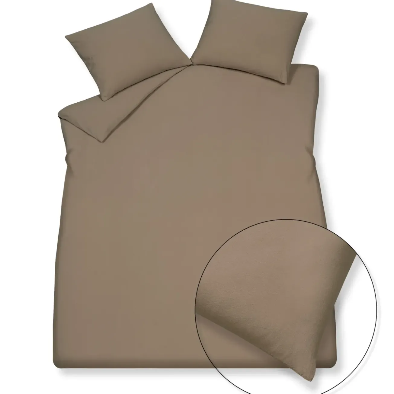 Bath & Living Vandyck Duvet cover PURE 66 Taupe 200x220 cm (hemp / cotton)