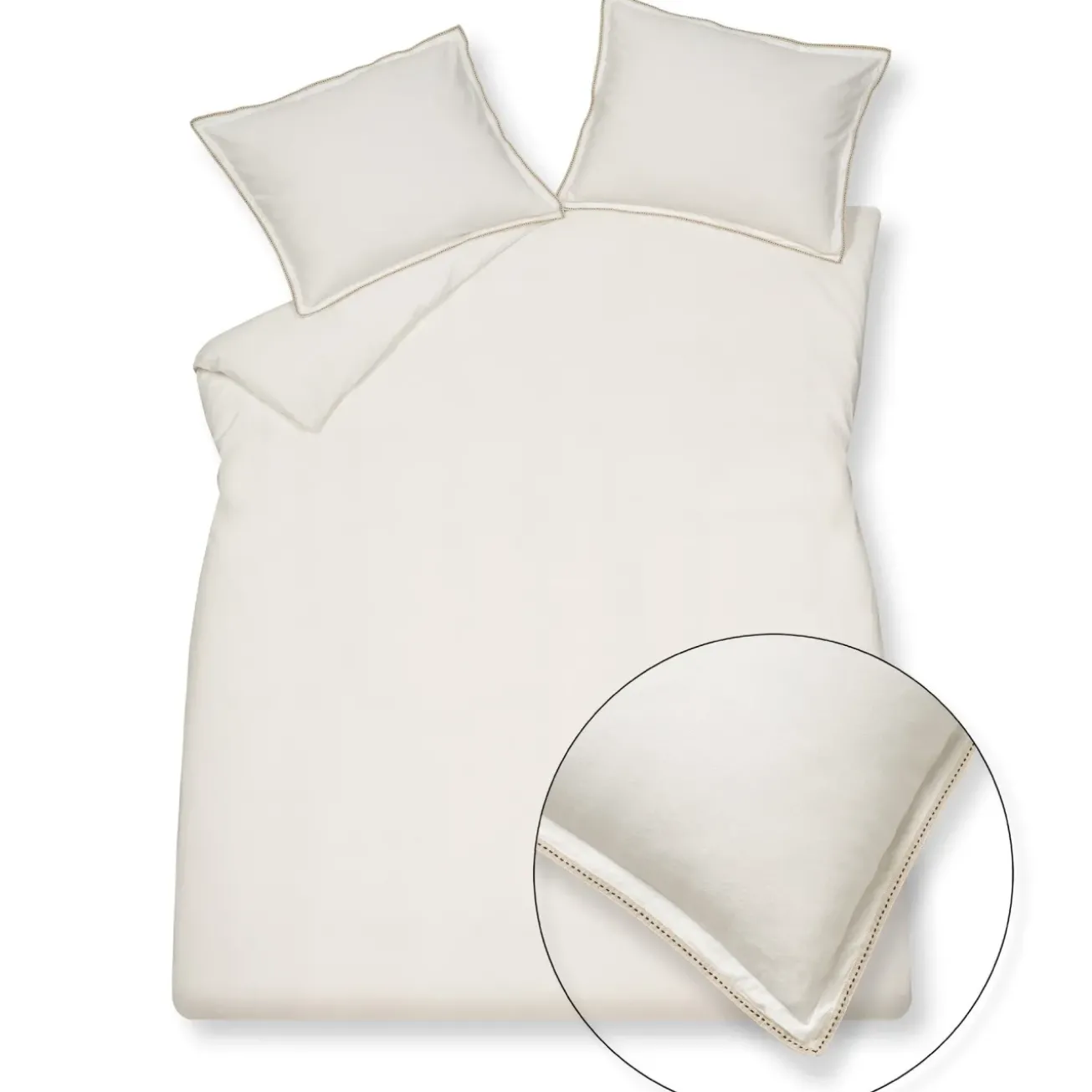 Bath & Living Vandyck Duvet cover PURE 60 Off White 200x220 cm (linen/cotton) PRSA22160