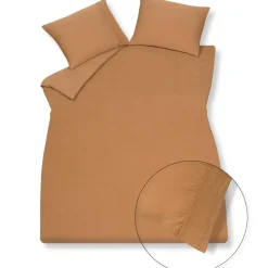 Bath & Living Vandyck Duvet cover PURE 07 Cognac 200x220 cm (linen / satin cotton) PRSA17207