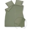 Bath & Living Vandyck Duvet cover PURE 07 Earth Green 140x220 cm (linen / satin cotton) PRSA17207