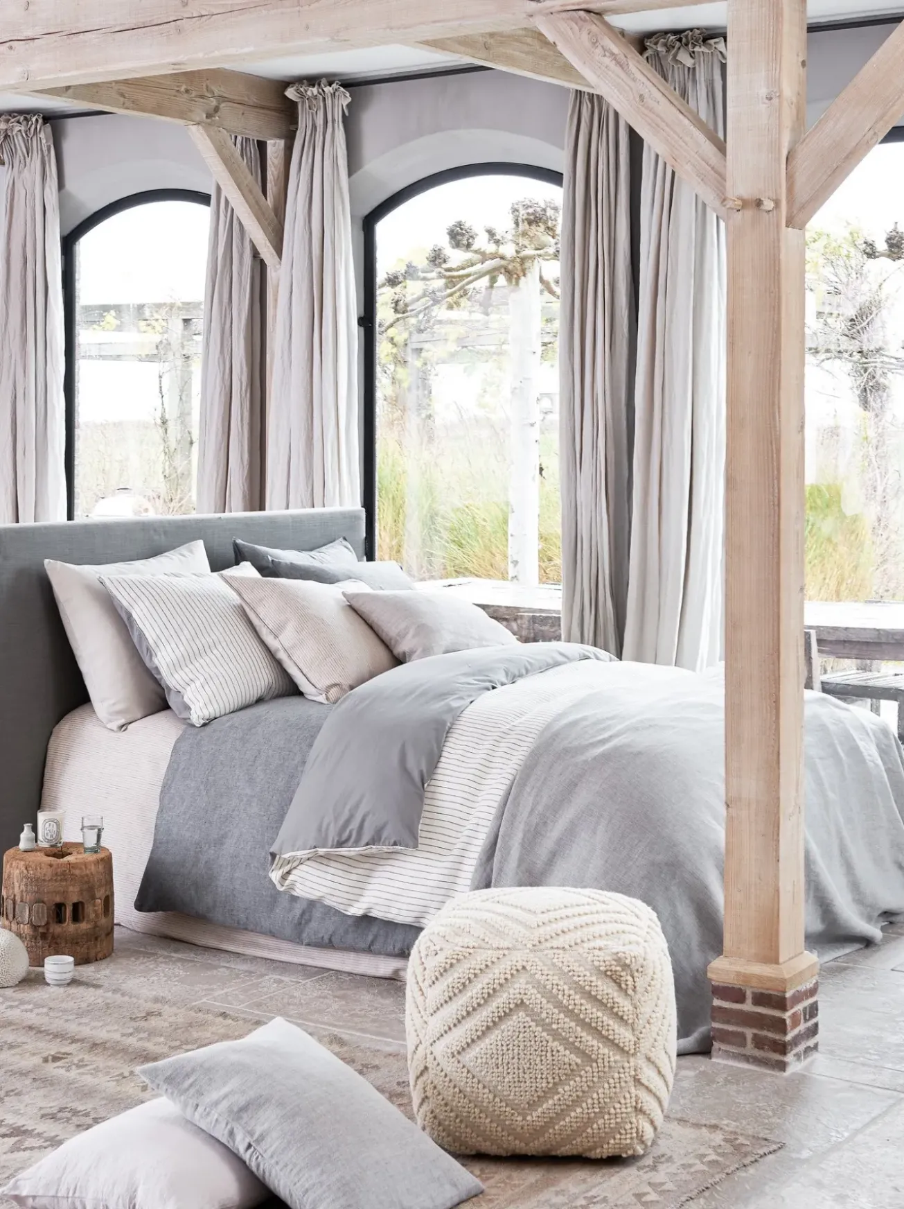 Bath & Living Vandyck Duvet cover PURE 29 Gray 200x220 cm (linen / cotton) PRSA19129