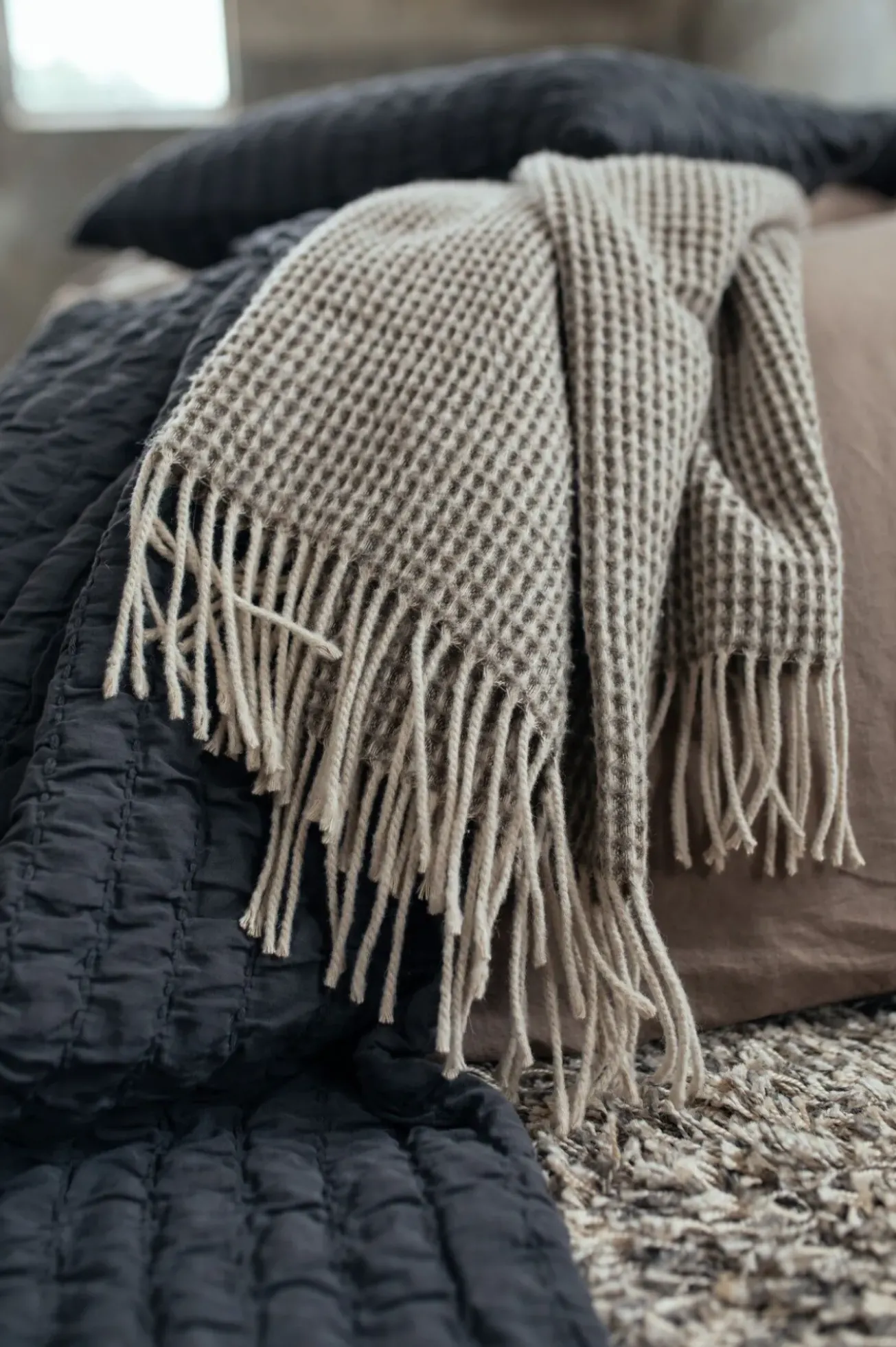 Bath & Living Vandyck Duvet cover PURE 66 Off Black 200x220 cm (hemp / cotton)