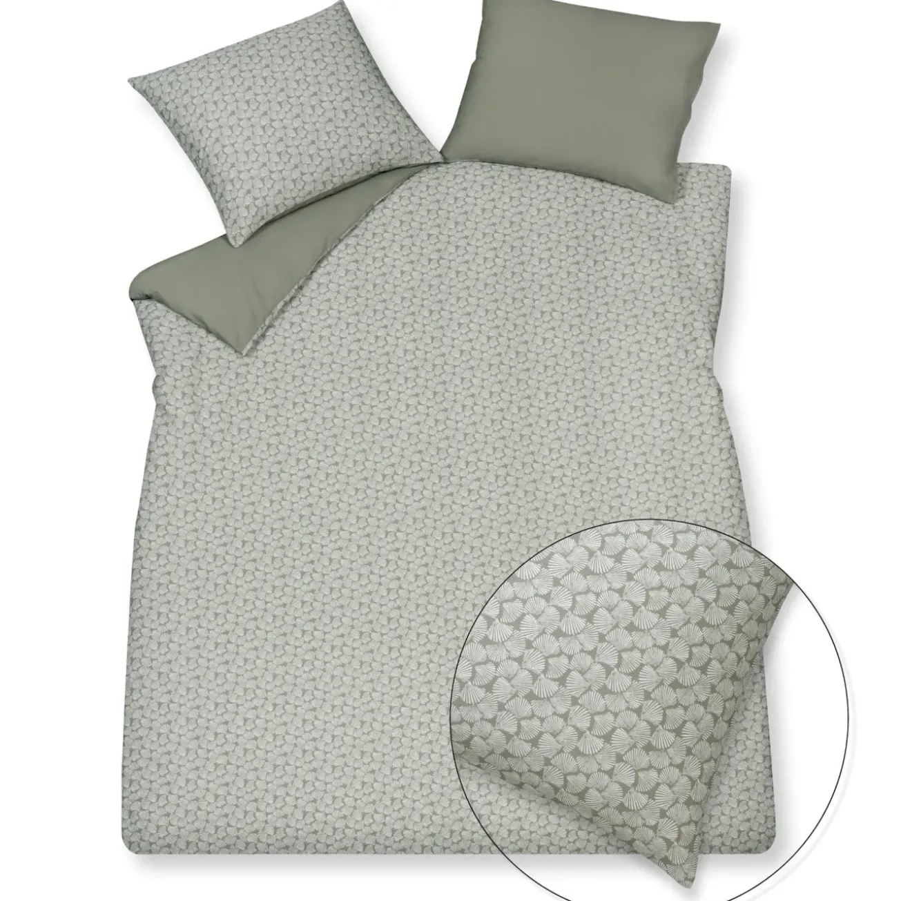 Bath & Living Vandyck Duvet cover PURE 79 Smoke Green 240x220 cm (satin cotton)