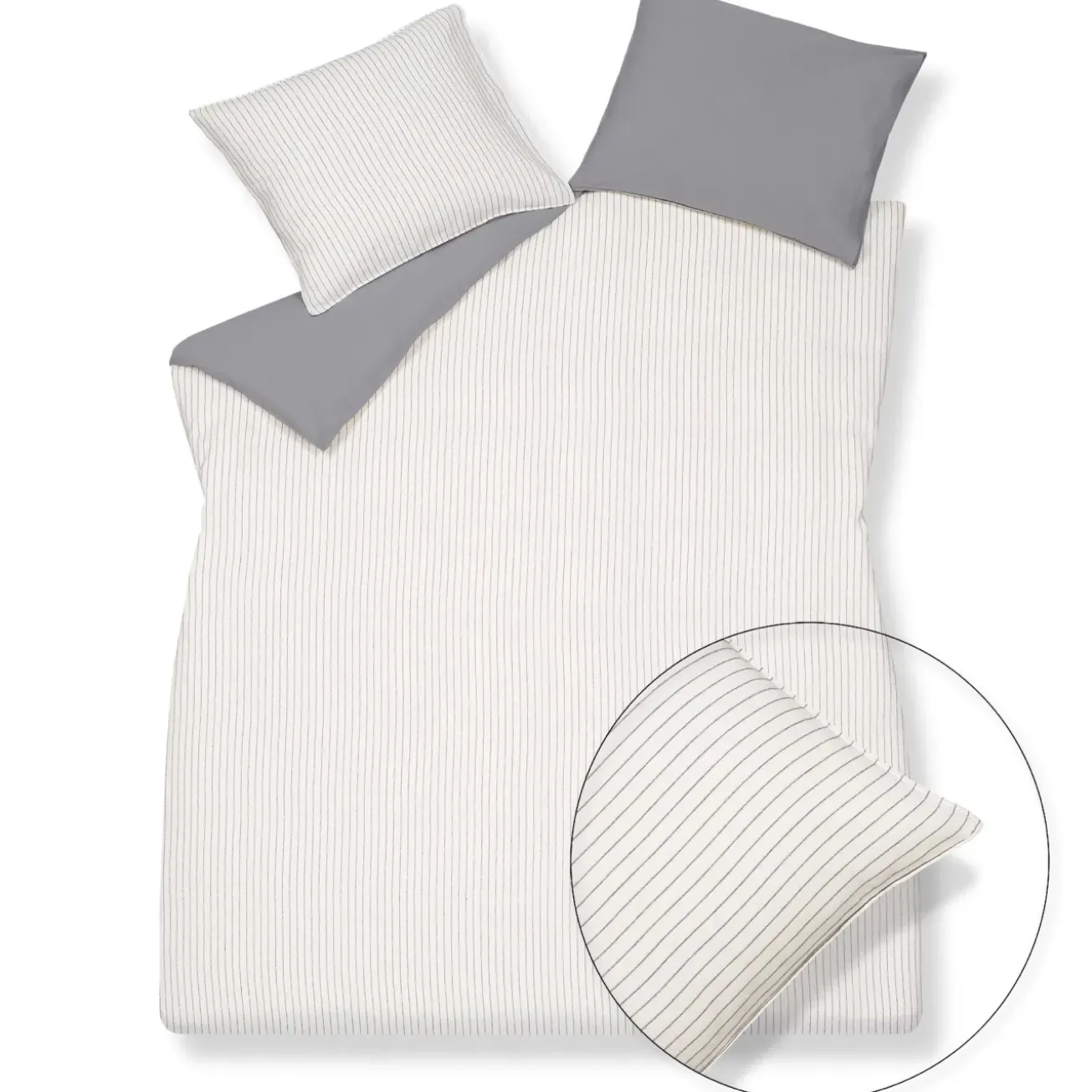 Bath & Living Vandyck Duvet cover PURE 28 Gray 200x220 cm (linen / cotton) PRSA19128