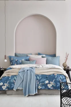 Bath & Living Vandyck Duvet cover PURITY 79 Pearl Blue 140x220 cm (linen / cotton) PUCO16179