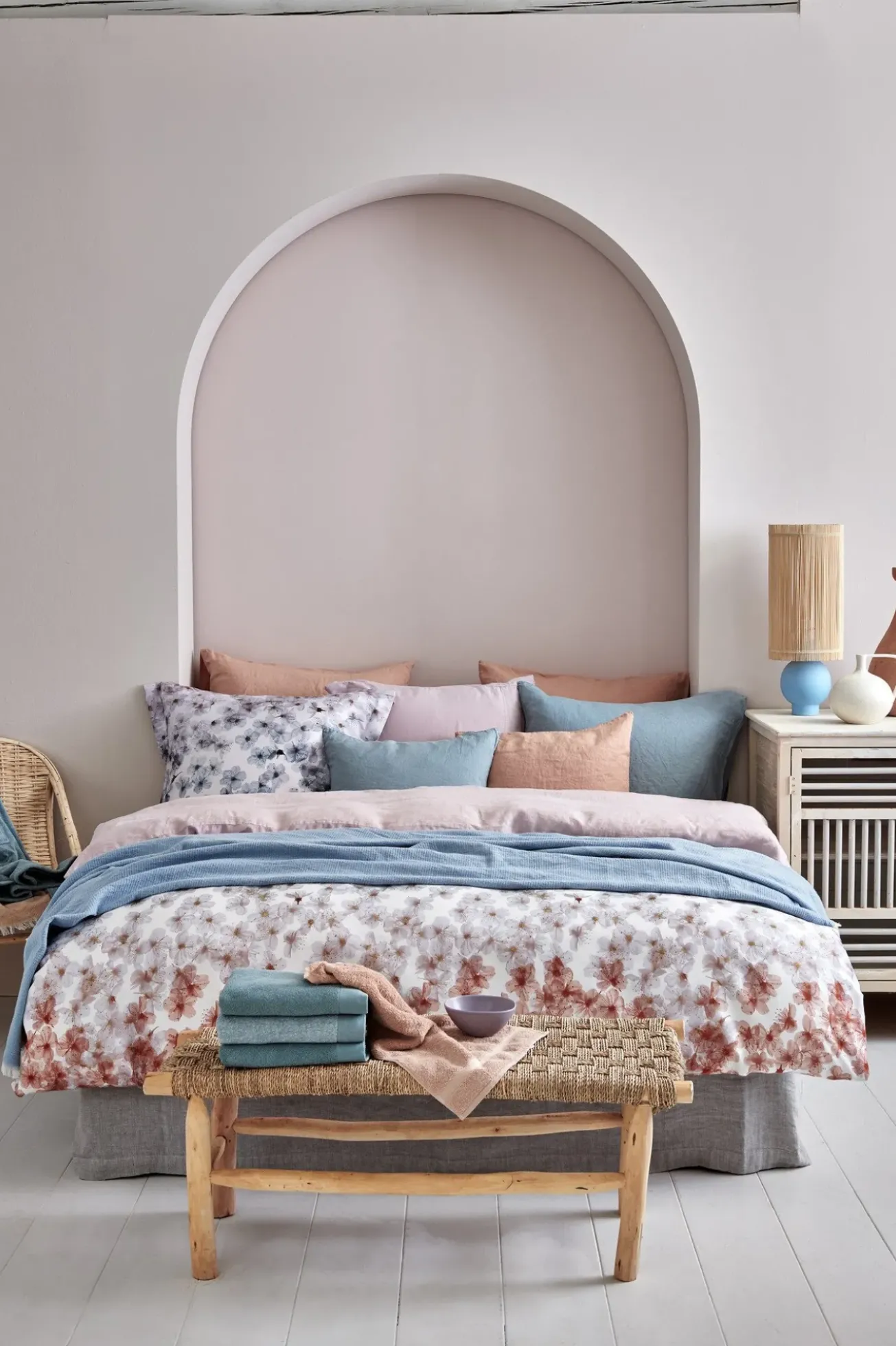 Bath & Living Vandyck Duvet cover PURITY 79 Pearl Blue 140x220 cm (linen / cotton) PUCO16179