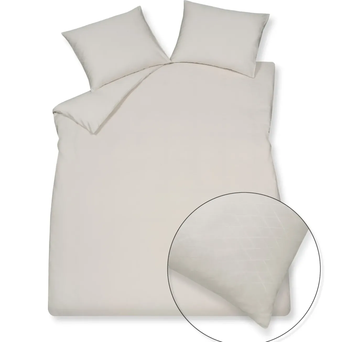 Bath & Living Vandyck Duvet cover PURITY Monaco Cream Tan 200x220 cm (satin cotton)