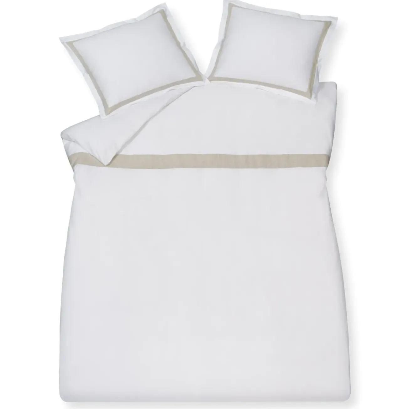Bath & Living Vandyck Duvet cover PURITY Capri 200x220 cm, color White (satin cotton)