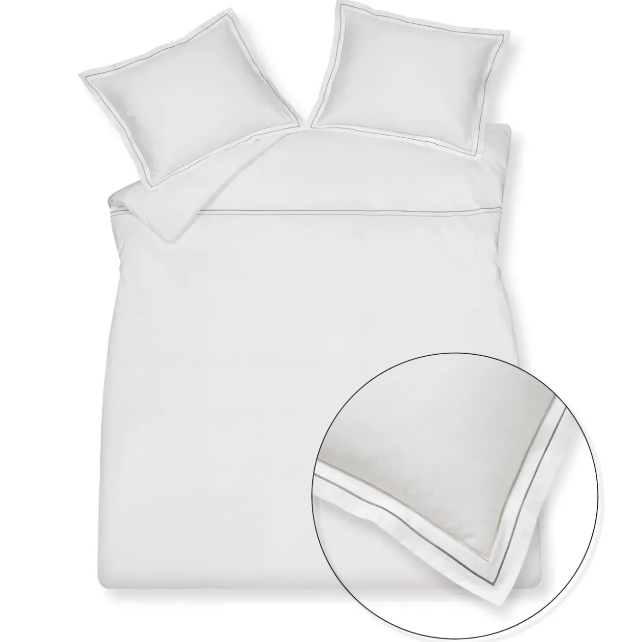 Bath & Living Vandyck Duvet cover PURITY Naples 140x220 cm, color Sand (satin cotton)