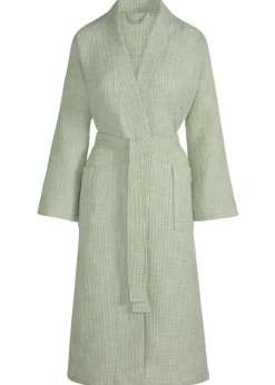 Bath & Living Vandyck EVELYN waffled bathrobe Light Olive (BAVE20201)
