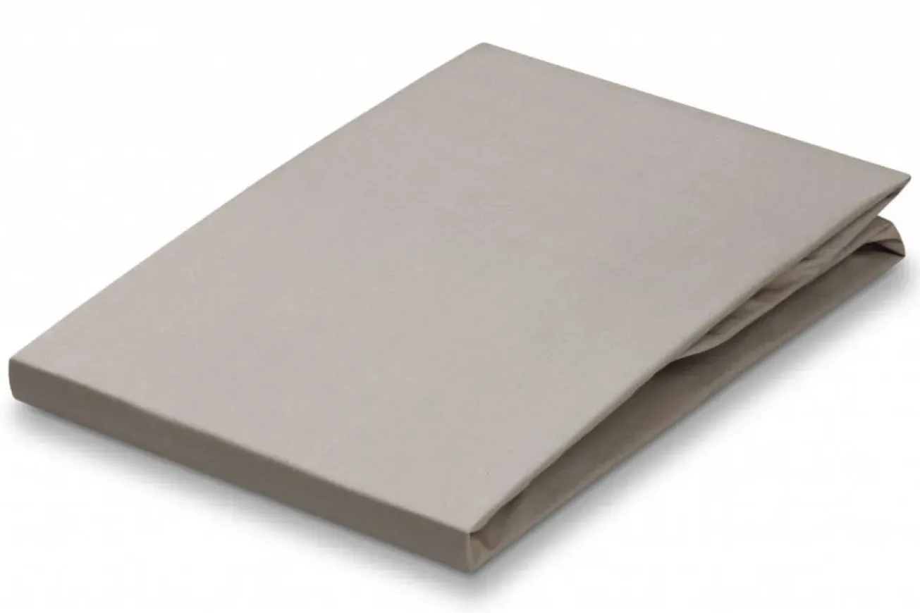 Bath & Living Vandyck Fitted sheet Stone-169, warm gray (percale cotton) CCF101