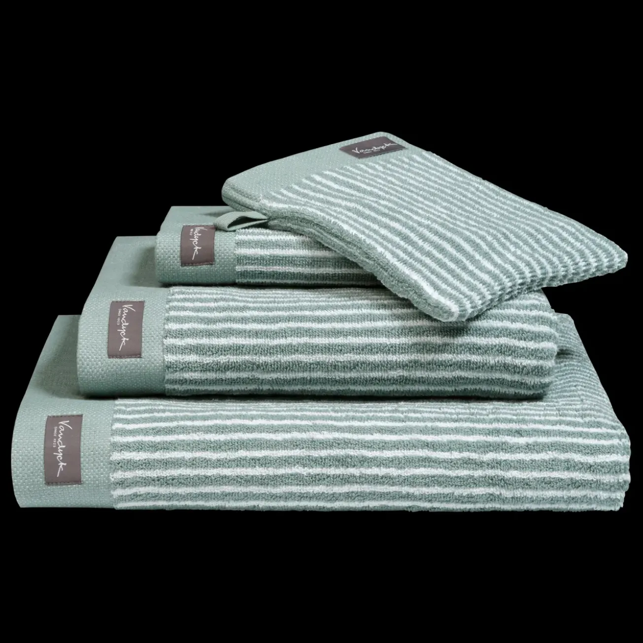 Bath & Living Vandyck Guest towel HOME Petit Ligne Pearl Blue (BAKC15101) set/6 pieces
