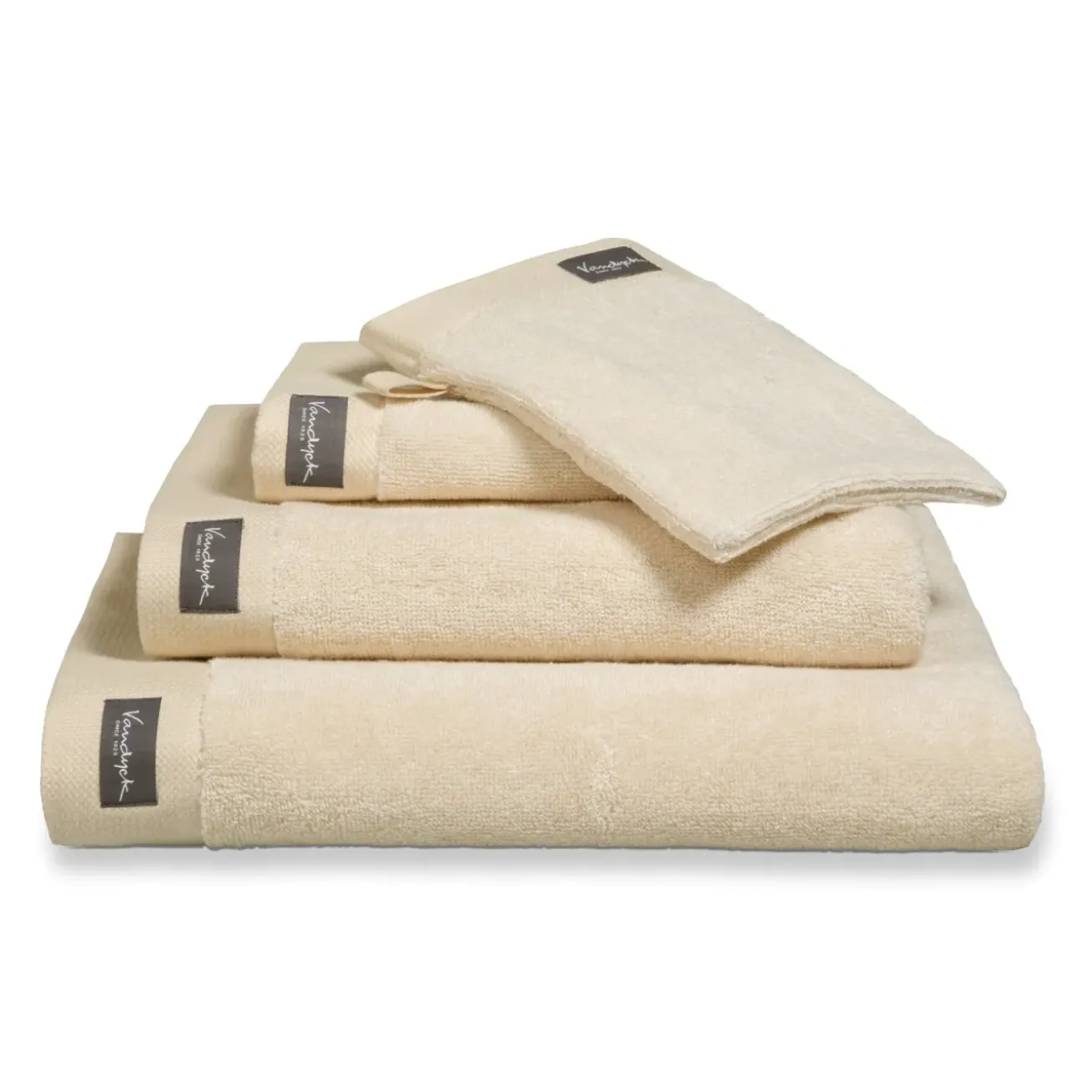 Bath & Living Vandyck Guest towel HOME Mouliné Bleached Sand (BAKC18201) set/6 pieces