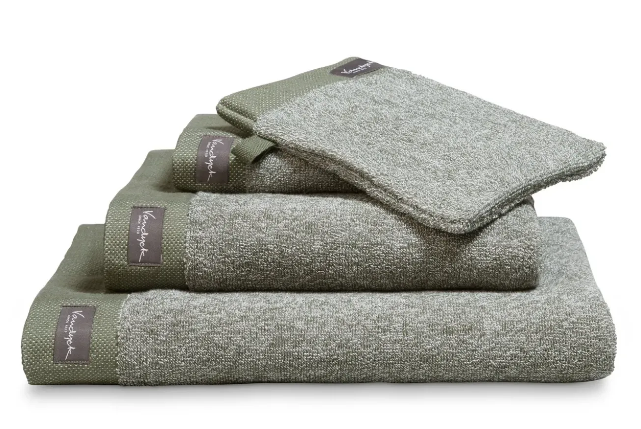 Bath & Living Vandyck Guest towel HOME Mouliné Olive (BAKC18201) set/6 pieces