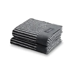 Bath & Living Vandyck Guest towel HOME Petit Ligne Off Black (BAKC15101) set/6 pieces