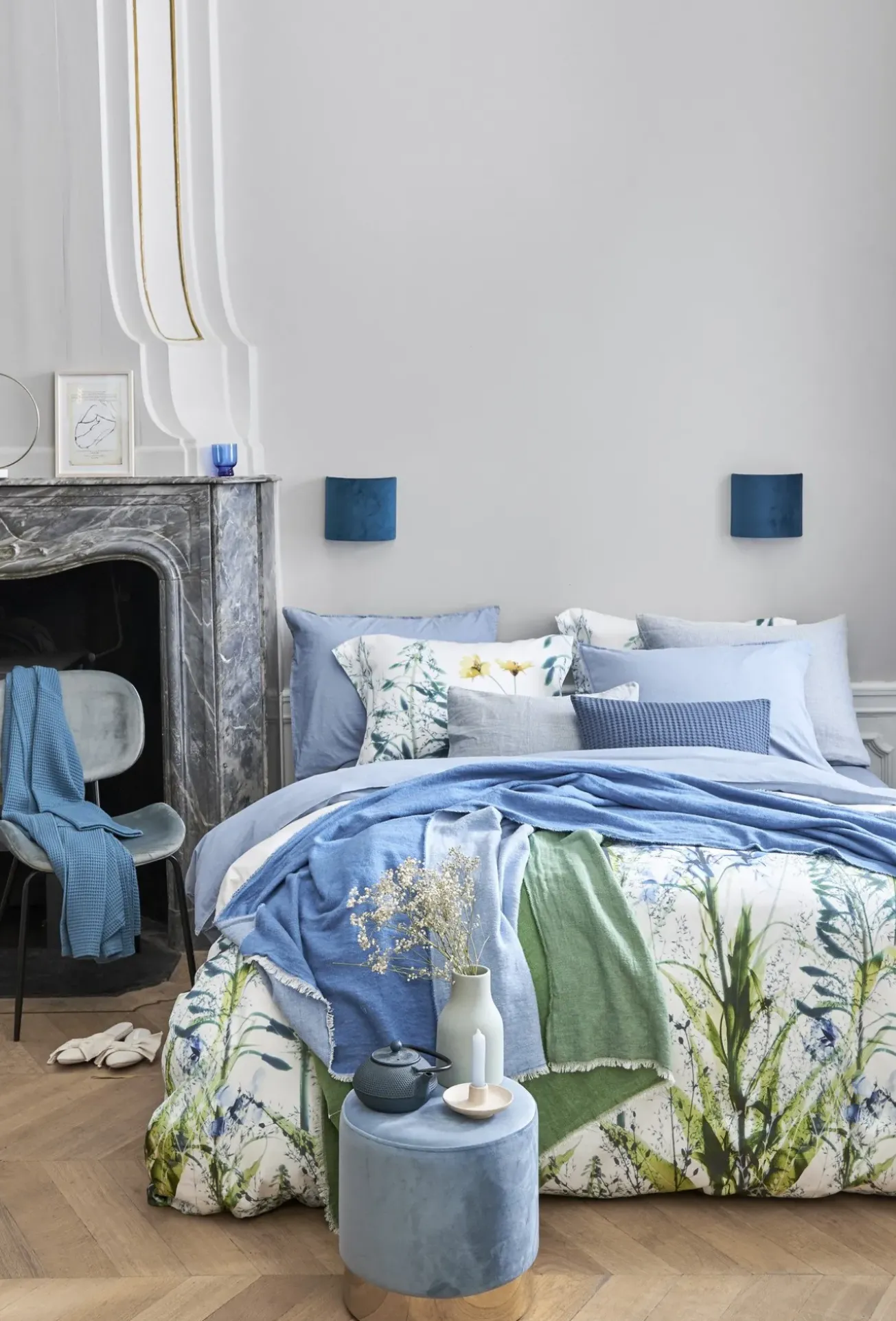 Bath & Living Vandyck HOME 83 plaid 130x220 cm Vintage Blue (HCLO20101)