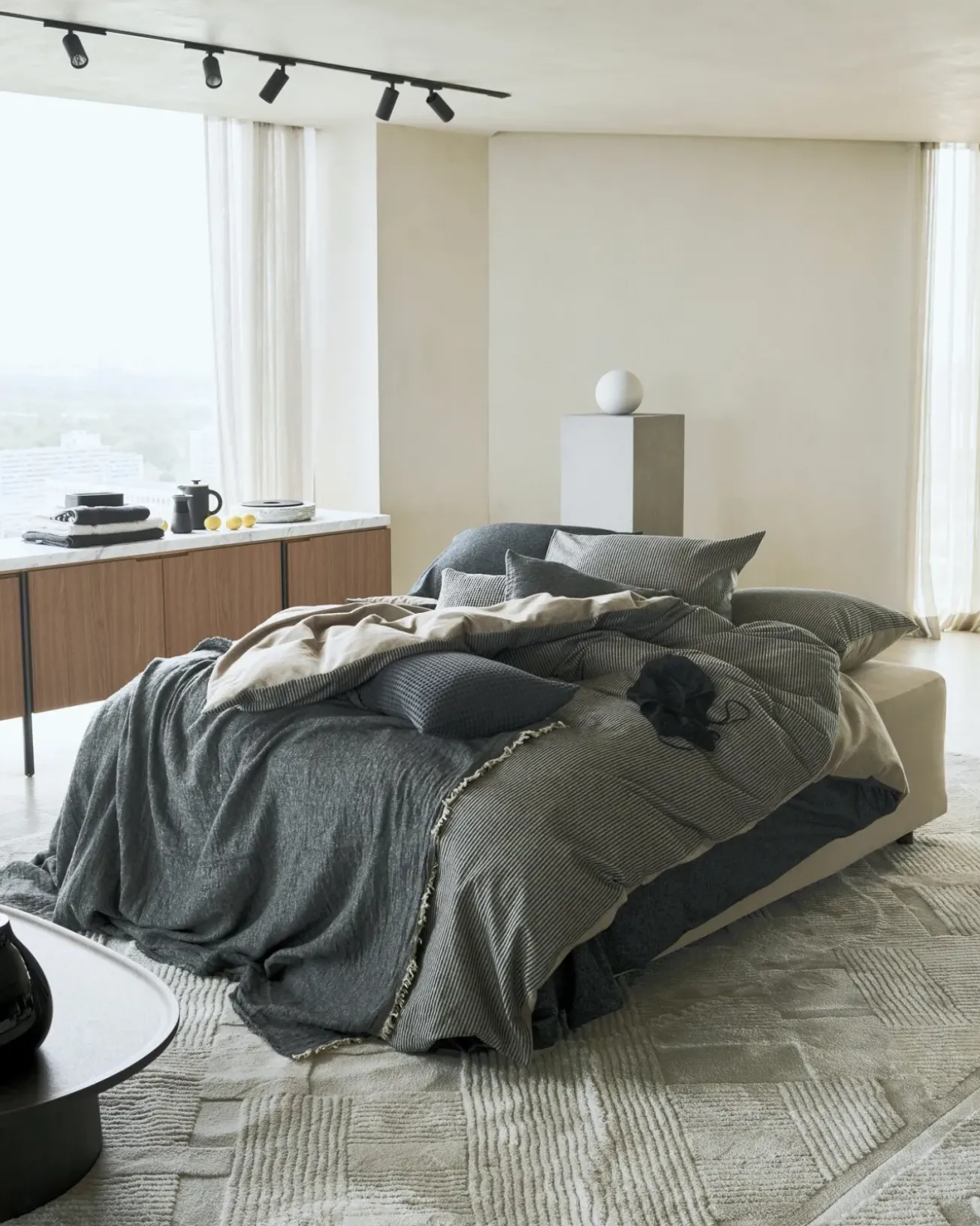 Bath & Living Vandyck HOME Pique pillowcase 40x55 cm, Off Black