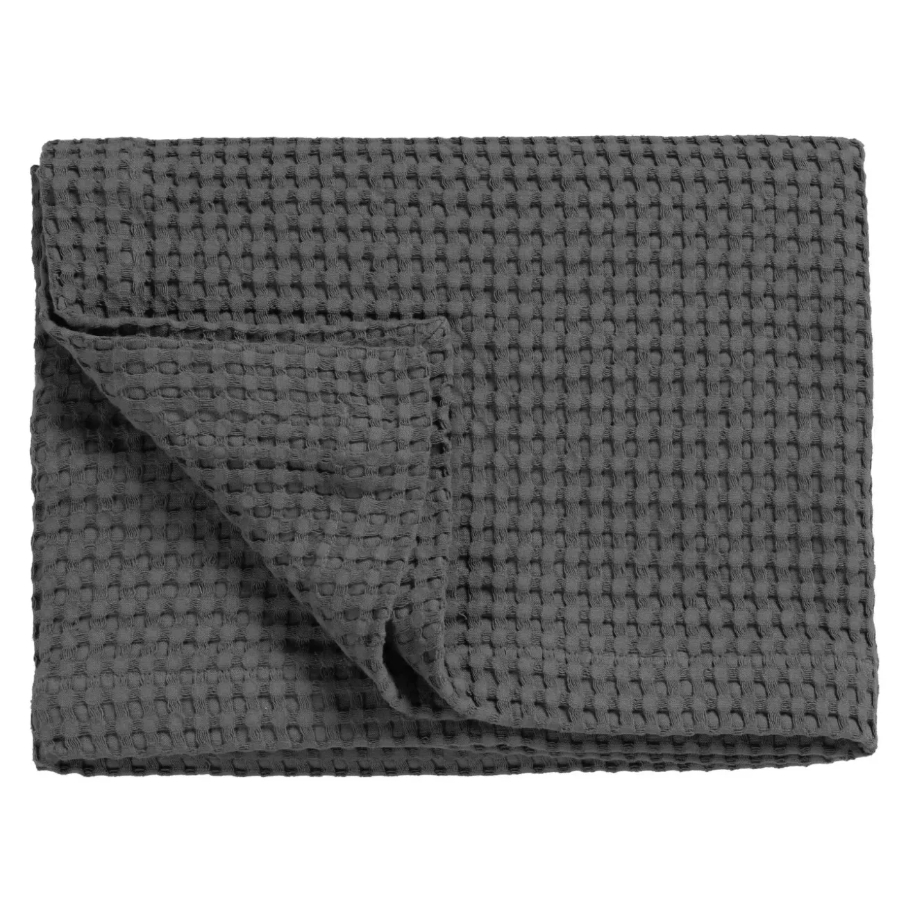 Bath & Living Vandyck HOME Pique waffle blanket 160x250 cm, Off Black