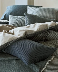 Bath & Living Vandyck HOME Pique waffle blanket 160x250 cm, Off Black