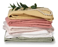 Bath & Living Vandyck HOME Pique waffle blanket 270x250 cm Light Olive (BLMK16101)