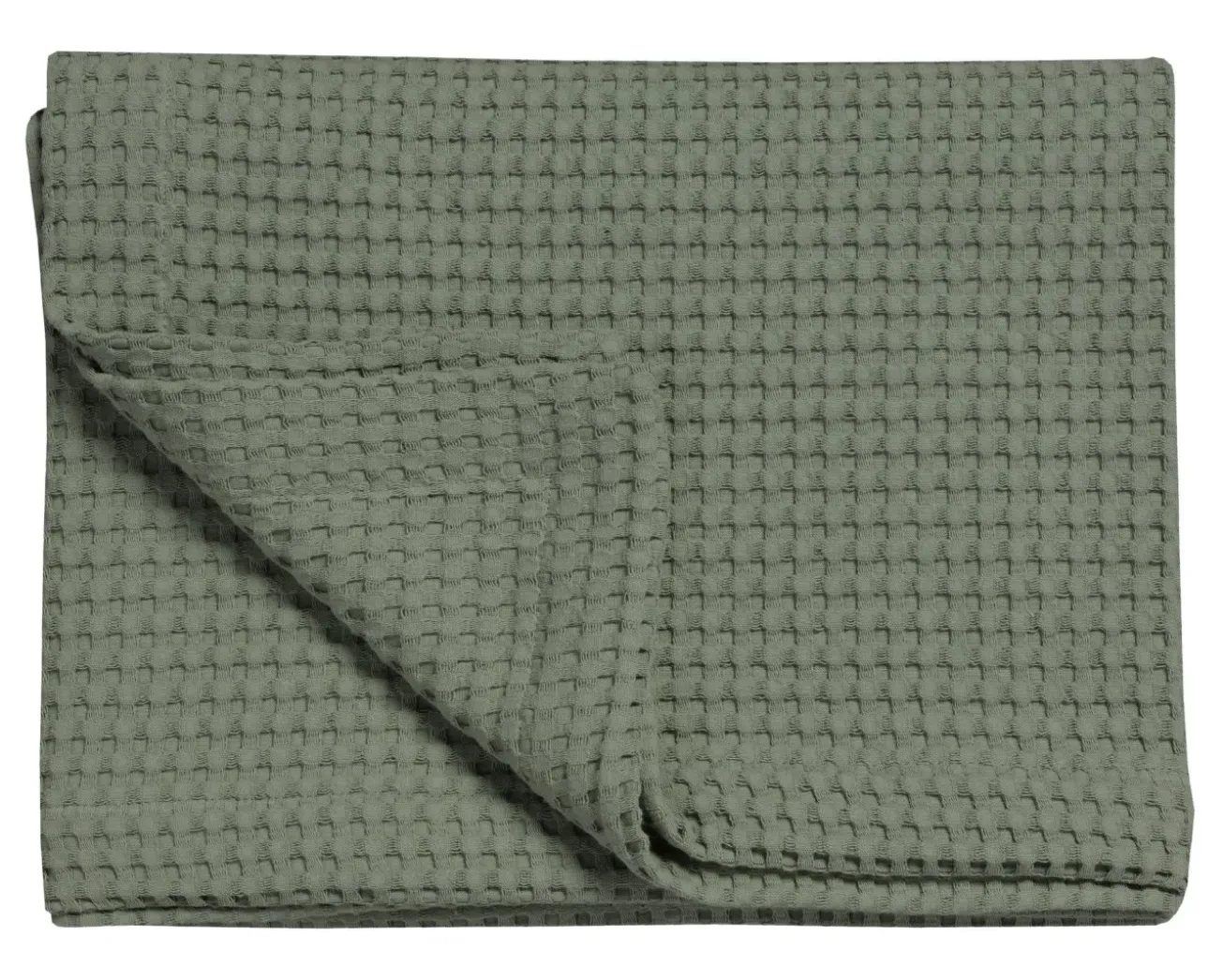Bath & Living Vandyck HOME Pique waffle blanket 270x250 cm Earth Green (BLMK16101)