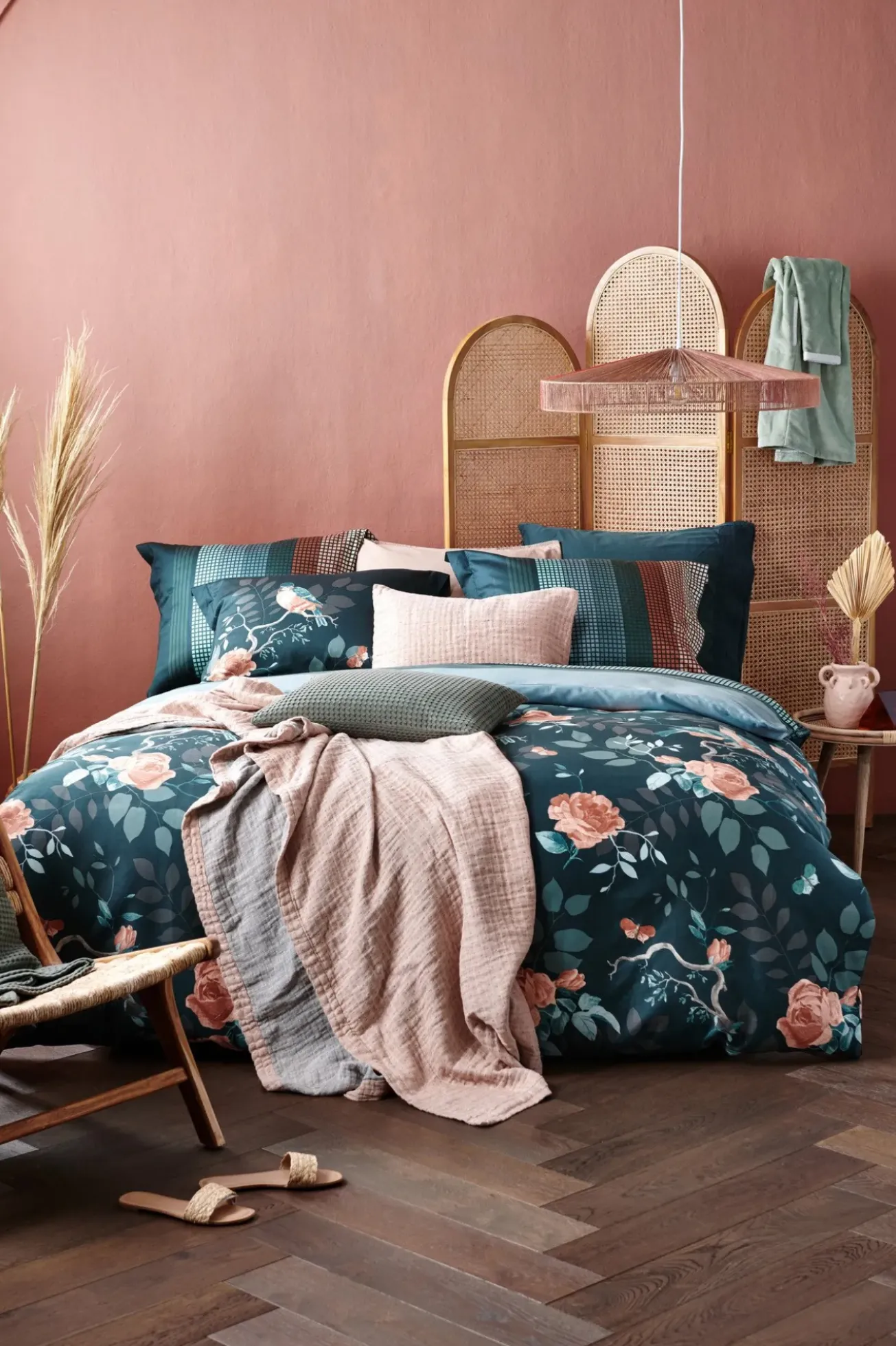 Bath & Living Vandyck HOME Pique waffle blanket 270x250 cm Earth Green (BLMK16101)