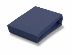 Bath & Living Vandyck Jersey supreme fitted sheet, Navy-036, dark blue (stretch) SLKM8201