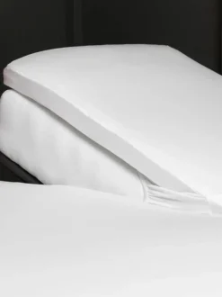 Bath & Living Vandyck Jersey supreme splittopper fitted sheet White-090, white (stretch) SLKM820ST