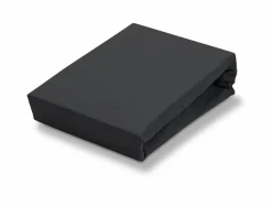 Bath & Living Vandyck Jersey supreme topper fitted sheet Black-094, black (stretch) SLKM8201T