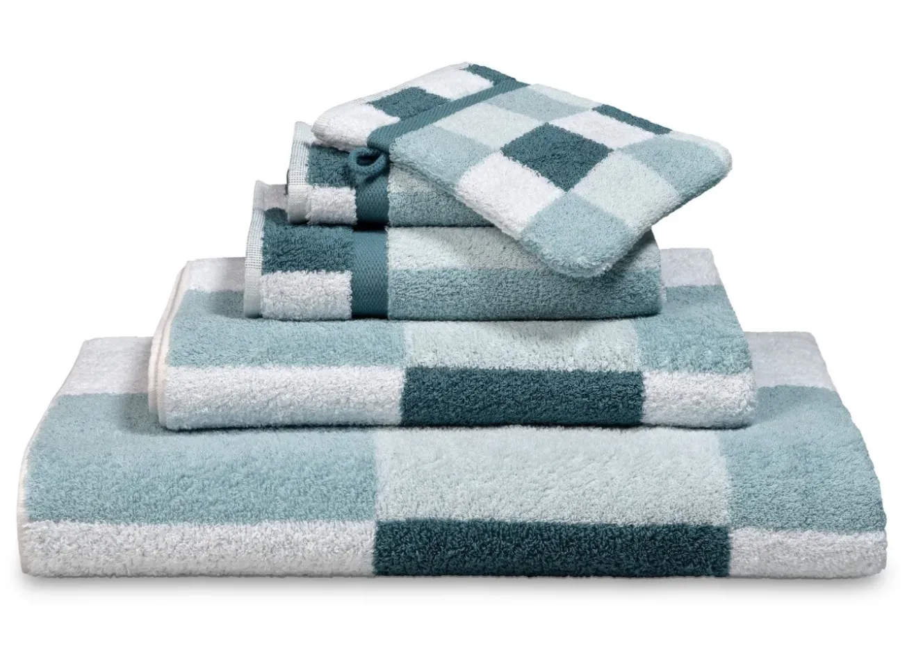 Bath & Living Vandyck Package deal 50: 1x bath towel + 1x washcloth BOSTON Storm Blue